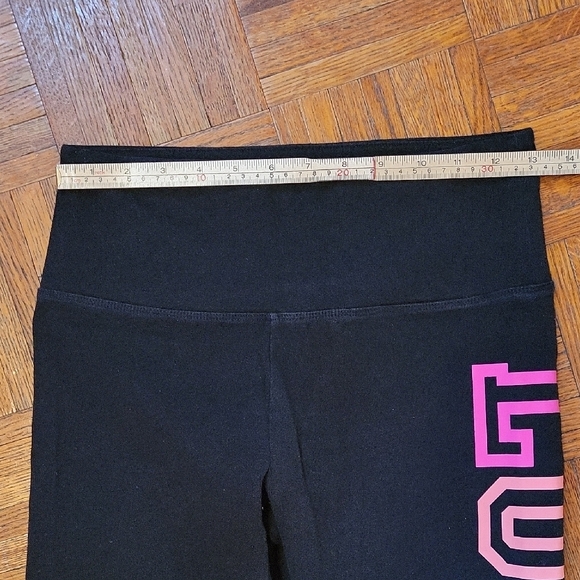 PINK Victoria's Secret Black Yoga Leggings Size Medium - Picture 5 of 10
